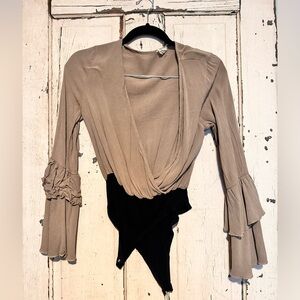 Peach Love Deep V Bodysuit